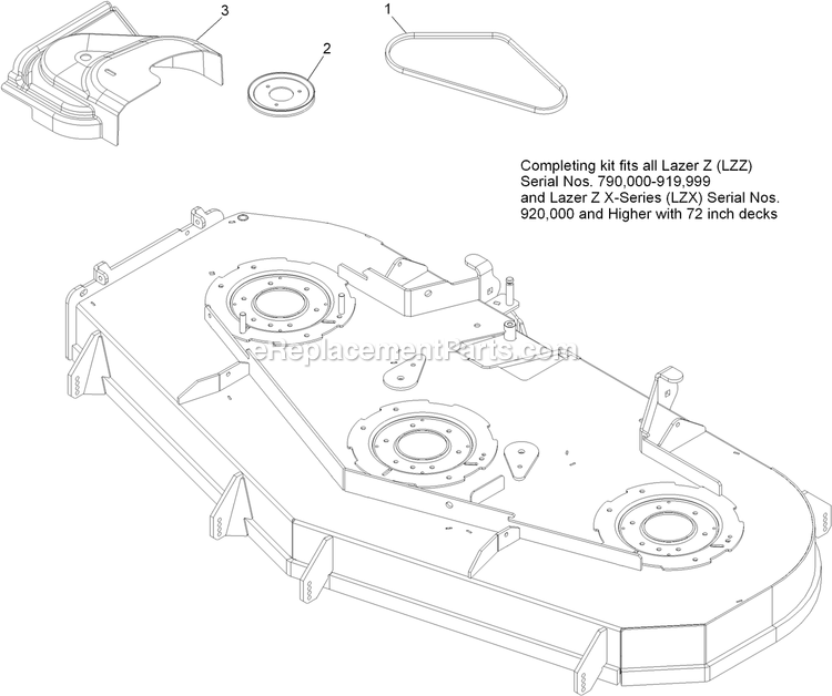Completing Kit (4) Diagram and Parts List for (312000000-312999999)(2012) Exmark Lawn Tractor Accessories