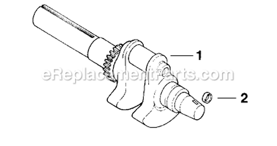 Crankshaft Diagram and Parts List for (130000-149999)(1997) Exmark Lawn Mower