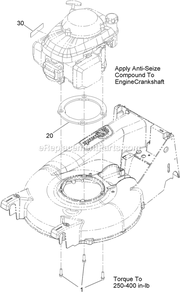 Engine Assembly Diagram and Parts List for (920000-999999)(2011) Exmark Lawn Mower