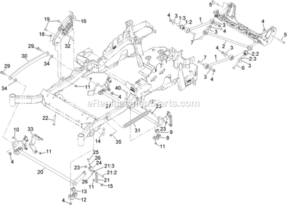 Deck Lift Assembly Diagram and Parts List for (920000-999999)(2011) Exmark Lawn Mower