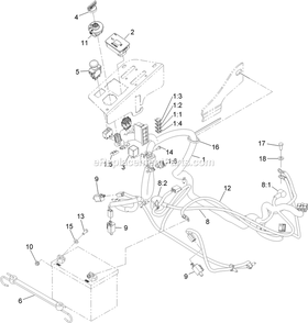Electrical Assembly Diagram and Parts List for (920000-999999)(2011) Exmark Lawn Mower
