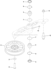 Pump Idler Assembly Diagram and Parts List for (312000000-312999999)(2012) Exmark Lawn Mower