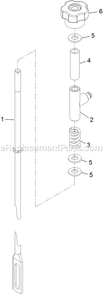 Rod Assembly Diagram and Parts List for (316000000-399999999)(2016) Exmark Lawn Mower