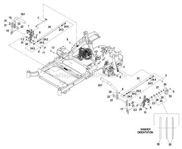 Motion Control Group Diagram and Parts List for (850000-919999)(2010) Exmark Lawn Mower