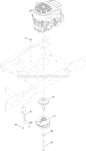 Clutch Assembly Diagram and Parts List for (315000000-315999999)(2015) Exmark Lawn Mower