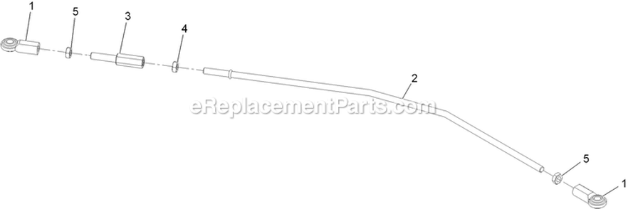 Rh Tracking Control Linkage Assembly Diagram and Parts List for (312000000-312999999)(2012) Exmark Lawn Mower
