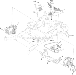 Hydraulic Assembly Diagram and Parts List for (315000000-315999999)(2015) Exmark Lawn Mower
