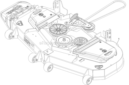 Complete Deck Assembly Diagram and Parts List for (312000000-312999999)(2012) Exmark Lawn Mower