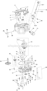 Crankcase And Crankshaft Assembly Diagram and Parts List for (406294345-408644345)(2020) Exmark Lawn Mower