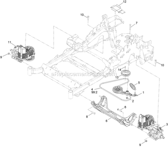 Hydraulic Assembly Diagram and Parts List for (316000000-399999999)(2016) Exmark Lawn Mower