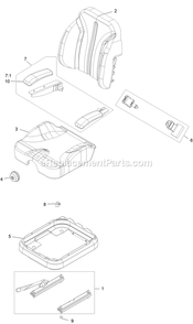 Seat Assembly (2) Diagram and Parts List for (402082300-404314158)(2018) Exmark Lawn Mower