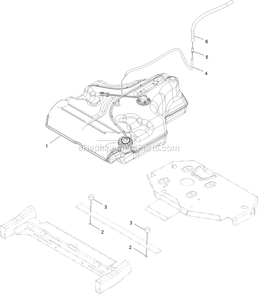 Fuel Tank Assembly (1) Diagram and Parts List for (316000000-399999999)(2016) Exmark Lawn Mower