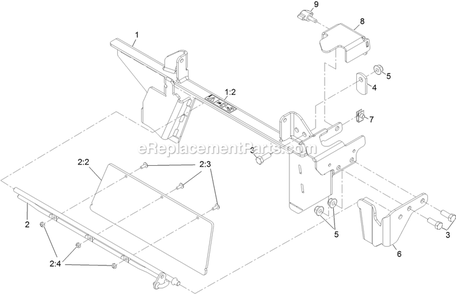 Gate Assembly Diagram and Parts List for 2013 Exmark Lawn Tractor Accessories