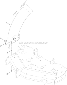 Chute Assembly (1) Diagram and Parts List for (312000000-312999999)(2012) Exmark Lawn Tractor Accessories