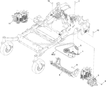 Hydraulic Assembly Diagram and Parts List for (312000000-312999999)(2012) Exmark Lawn Mower