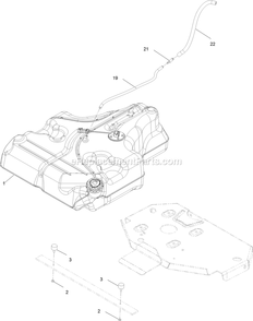 Fuel Assembly Diagram and Parts List for (400000000-402082299)(2017) Exmark Lawn Mower