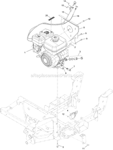 Engine Assembly Diagram and Parts List for (316000000-399999999)(2016) Exmark Sprayer