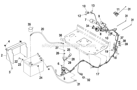 Electrical Group Diagram and Parts List for (850000-919999)(2010) Exmark Lawn Mower
