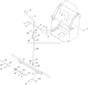 Park Brake Assembly Diagram and Parts List for (312000000-312999999)(2012) Exmark Lawn Mower