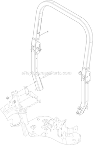 Roll-Over Protection System Diagram and Parts List for (408644346-411294211)(2021) Exmark Lawn Mower