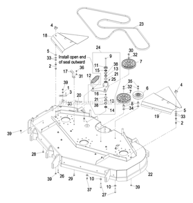 Deck Group (1) Diagram and Parts List for (600000-669999)(2006) Exmark Lawn Mower