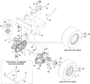 Part Location Diagram of 109-3126 Toro REAR GUARD Assembly