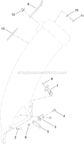 Chute Assembly (2) Diagram and Parts List for (312000000-312999999)(2012) Exmark Lawn Tractor Accessories