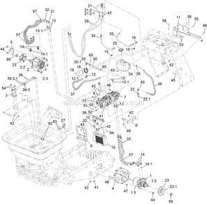 Hydraulic Assembly Diagram and Parts List for 400000000-407088177 Exmark Sprayer