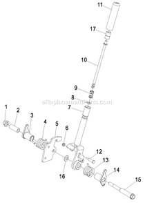 Part Location Diagram of 116-2285-03 Toro SUPPORT-LPG FRAME, FRONT