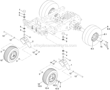 Tire And Wheel Assembly Diagram and Parts List for 406912824-999999999 Exmark Sprayer