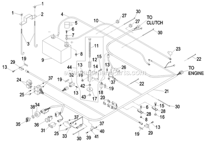 Electrical Group (2) Diagram and Parts List for (440000-509999)(2004) Exmark Lawn Mower
