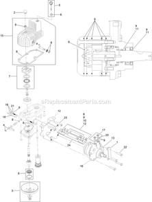Rh Hydro Assembly Diagram and Parts List for (316000000-399999999)(2016) Exmark Lawn Mower