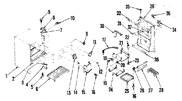 Cabinet Parts Diagram and Parts List for 1268904824  Kenmore Refrigerator