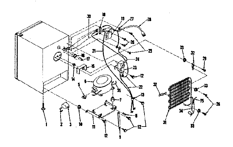 Unit Parts Diagram and Parts List for 1268904835  Kenmore Refrigerator