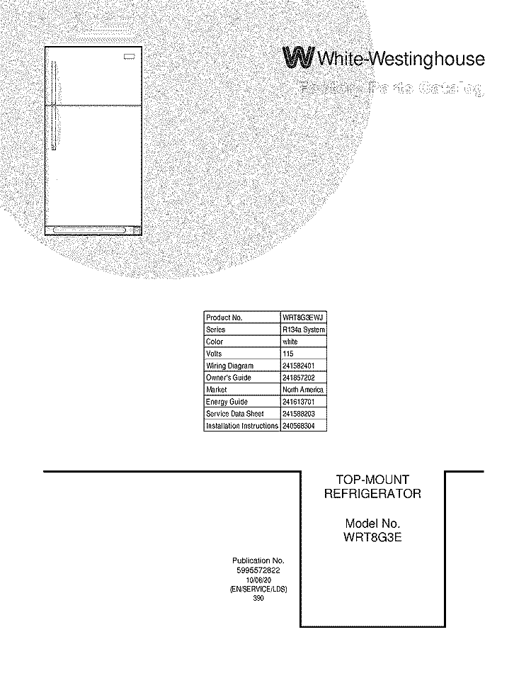 COVER Diagram and Parts List for  Crosley Refrigerator