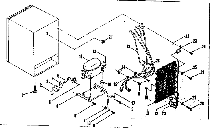 Unit Parts Diagram and Parts List for 1267936031  Kenmore Refrigerator