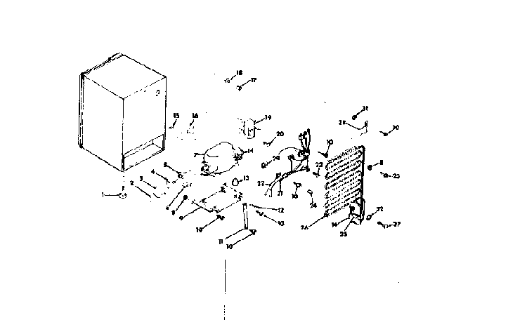 Compressor Assembly Diagram and Parts List for 12689050211  Kenmore Refrigerator