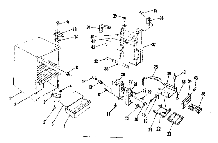 Cabinet Parts Diagram and Parts List for 1268916082  Kenmore Refrigerator