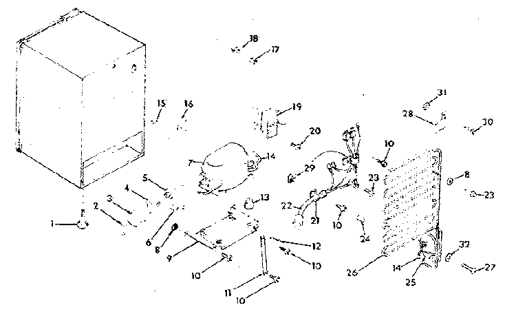 Unit Parts Diagram and Parts List for 1267985022  Kenmore Refrigerator