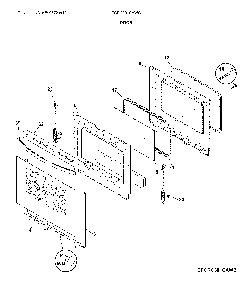 Door Diagram and Parts List for  Frigidaire Range