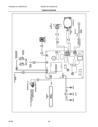 Wiring Diagram Diagram and Parts List for  Frigidaire Wine and Beverage Cooler