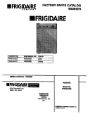 COVER Diagram and Parts List for  Frigidaire Washer