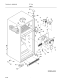 CABINET Diagram and Parts List for FRT17G4JQ5  Frigidaire Refrigerator