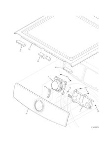 Controls/top Panel Diagram and Parts List for  Electrolux Dryer