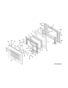 Door Diagram and Parts List for  Frigidaire Range