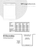 COVER Diagram and Parts List for  Frigidaire Dishwasher