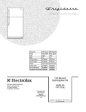 COVER Diagram and Parts List for FRT17G4JQ1  Frigidaire Refrigerator