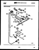 BURNER, MANIFOLD AND GAS CONTROL Diagram and Parts List for  Tappan Range