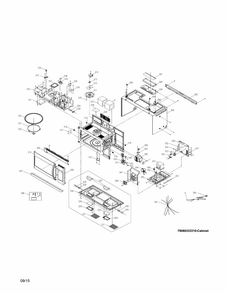 Oven,cabinet Diagram and Parts List for  Kenmore Microwave