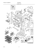 LOWER OVEN Diagram and Parts List for  Electrolux Range